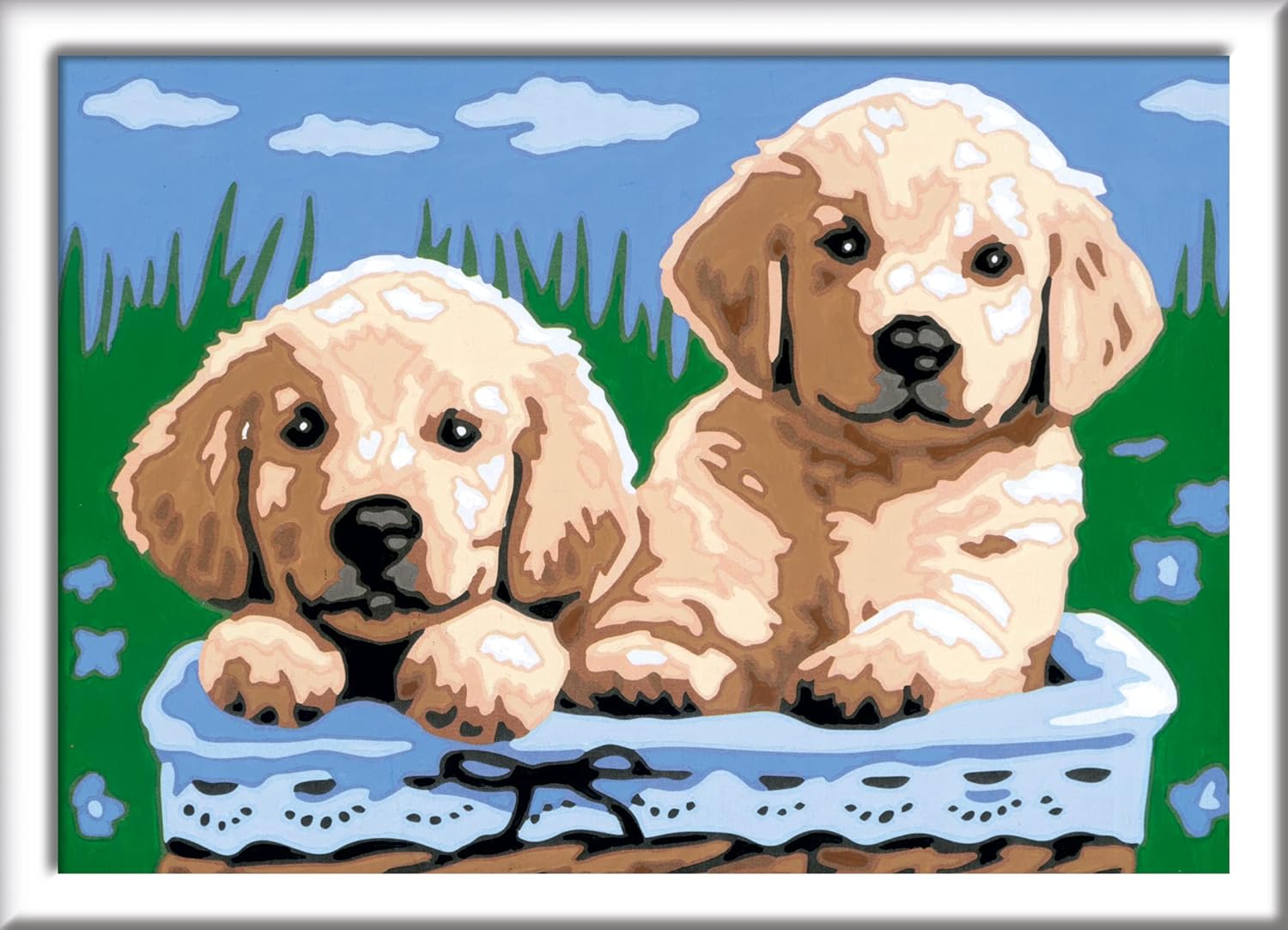 Ravensburger CreArt Cute Puppies Paint By Numbers Kits for Children & Adults Ages 7 Years Up - Kids Craft Set - Easter Gifts