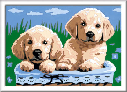 Ravensburger CreArt Cute Puppies Paint By Numbers Kits for Children & Adults Ages 7 Years Up - Kids Craft Set - Easter Gifts