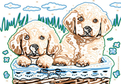 Ravensburger CreArt Cute Puppies Paint By Numbers Kits for Children & Adults Ages 7 Years Up - Kids Craft Set - Easter Gifts