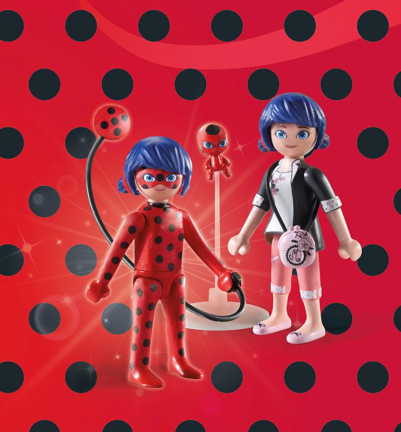 Playmobil 71336 Miraculous: Marinette & Ladybug, including Kwami Tikki and diverse accessories, adventure with Ladybug, fun imaginative role play, detailed play sets suitable for children ages 4+