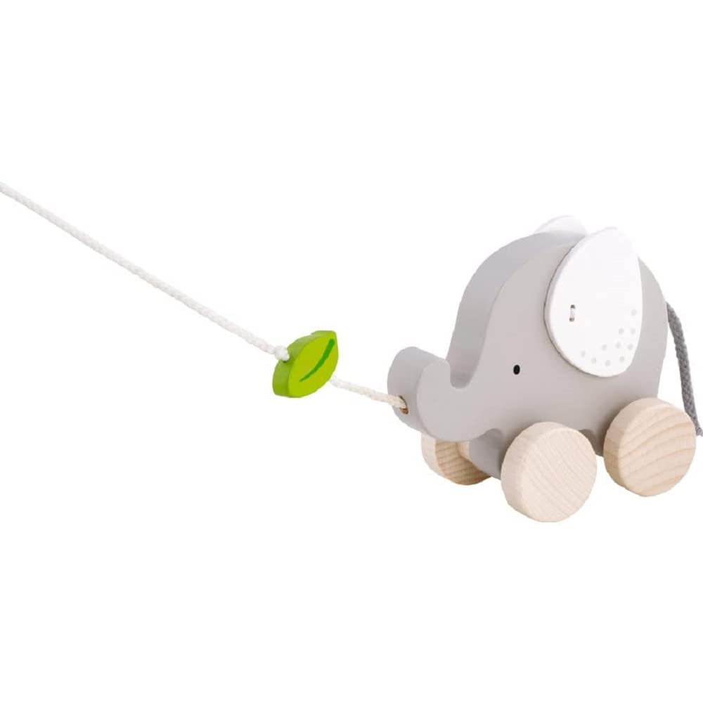 Goki - Dier, olifant met blad, babypop, meerkleurig (54866