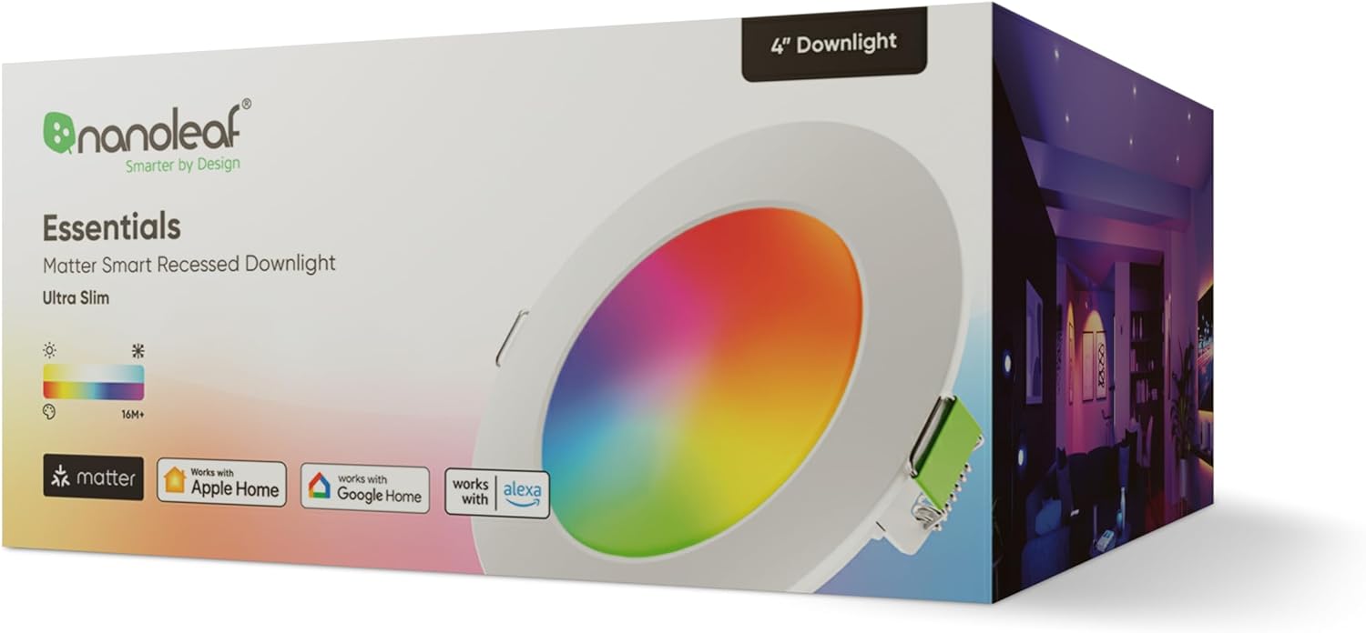 Nanoleaf - Essentials Smart Downlight Matter (NF080D02-1W3