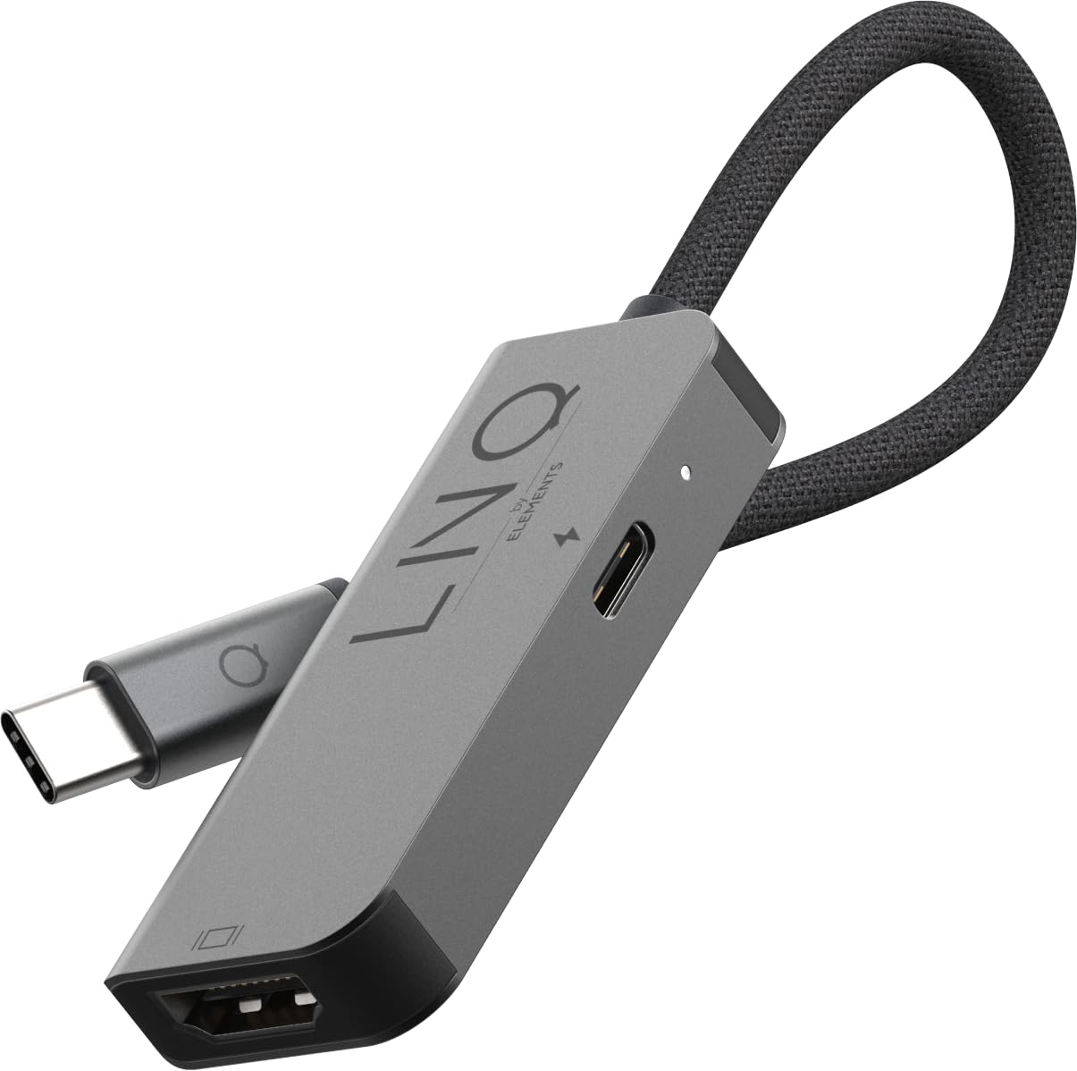 Linq 2 in 1 HDMI Adapter 4K HDMI Adapter with USB-C Port - Compatible with Macbooks, iPads, Smartphones, PCs & Nintendo Switch
