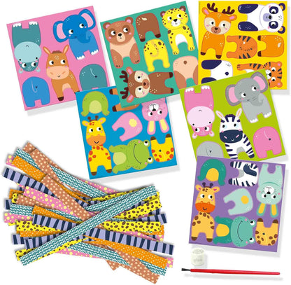 SES Creative 14041 Paper strip animals, various
