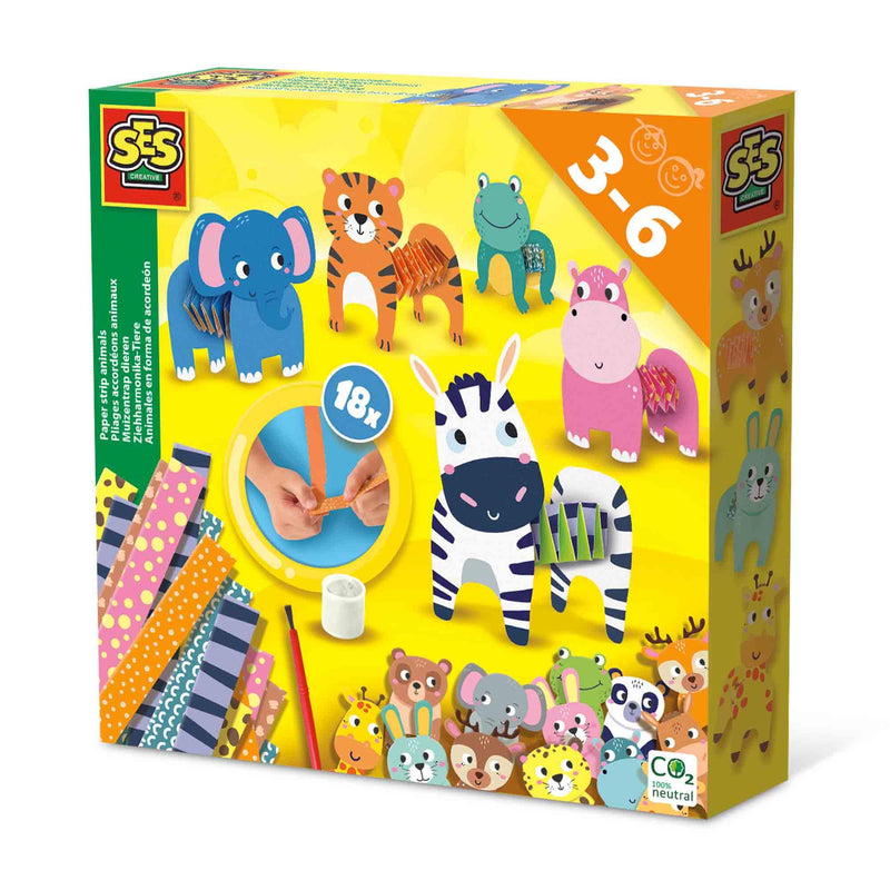 SES Creative 14041 Paper strip animals, various