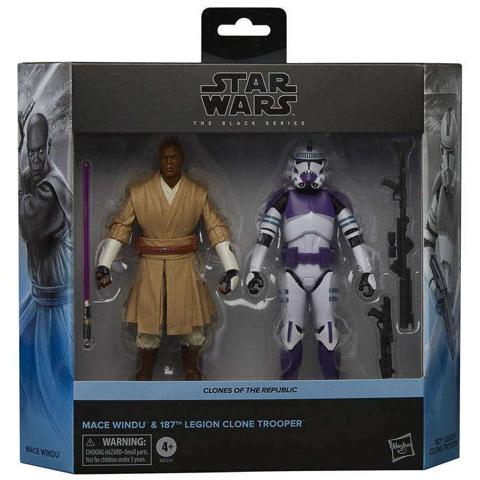 STAR WARS The Black Series Mace Windu & 187th Legion Clone Trooper Actionfiguren-Set Clones of The Republic (G0212