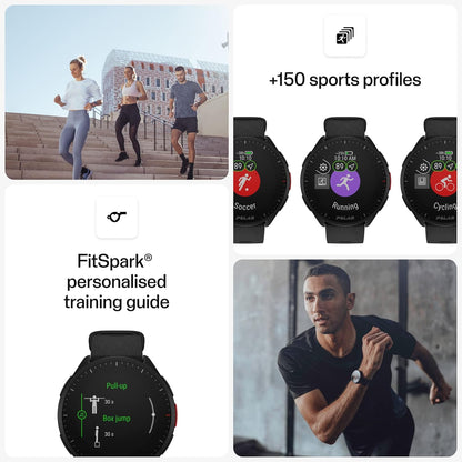 Smart Watch With Pedometer Polar Black 1,2`` + 45 Mm