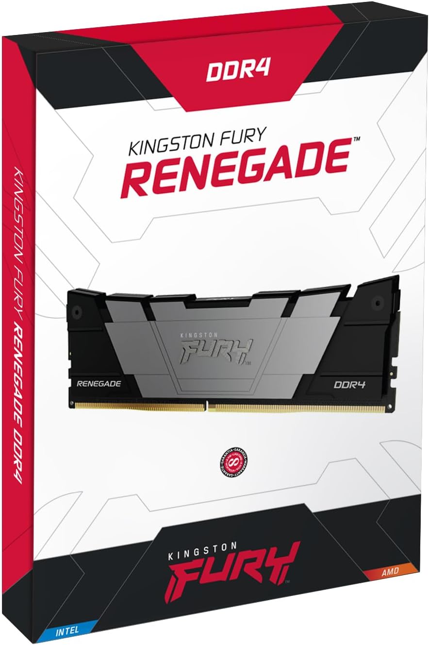 Kingston FURY Renegade 16GB 3600MT/s DDR4 CL16 DIMM (Kit of 2) Desktop Gaming Memory - KF436C16RB2K2/16