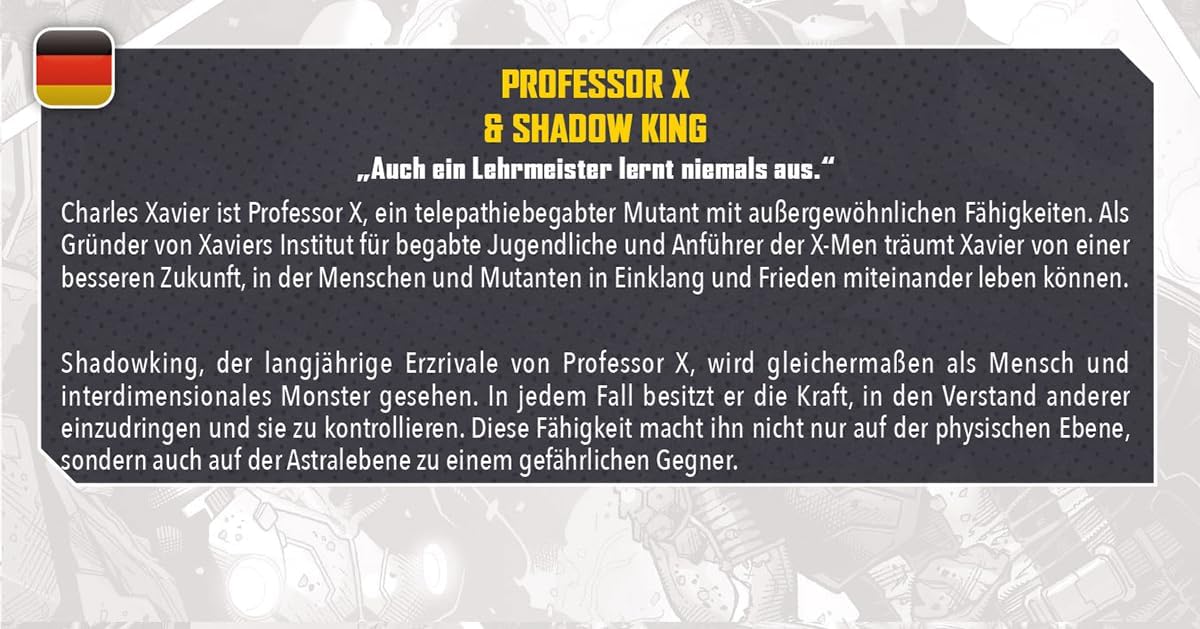 Atomic Mass Games | Marvel Crisis Protocol: Professor X & Shadow King | Expansión de Miniaturas | A Partir de 14 Años | para 2 Jugadores | 90 Minutos por Partida | Multilenguaje (Incluye Español