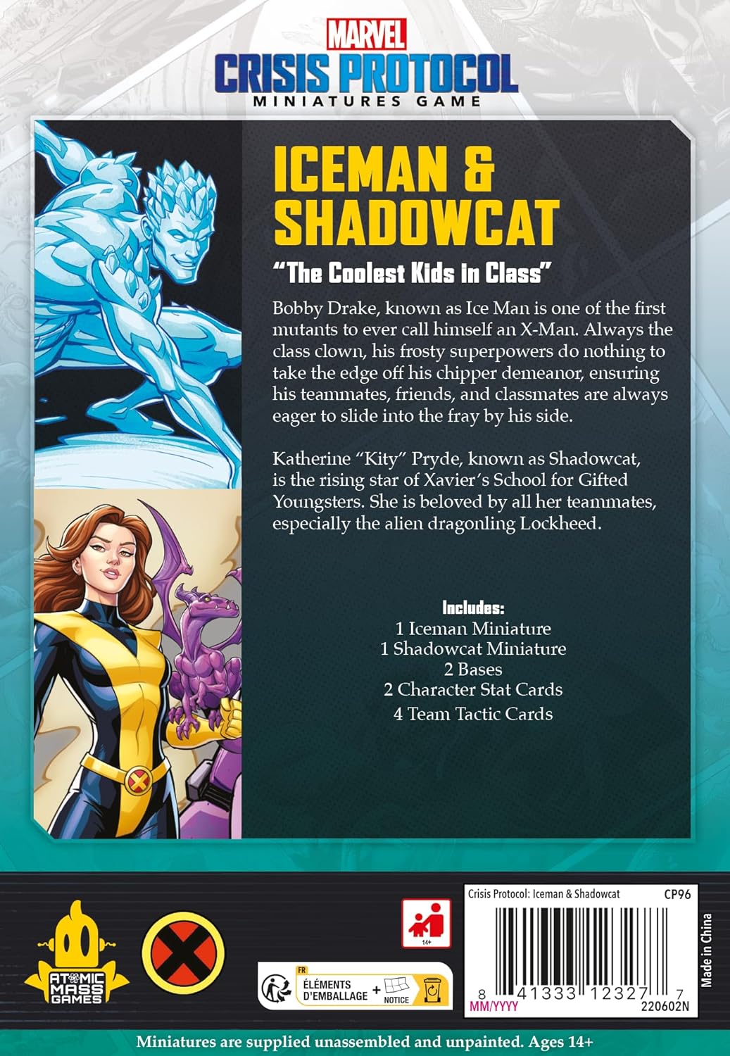 Atomic Mass Games | Marvel Crisis Protocol: Iceman & Shadowcat |Expansión de Miniaturas | A Partir de 14 Años | para 2 Jugadores | 90 Minutos por Partida | Multilenguaje (Incluye Español