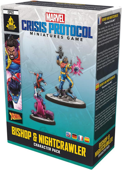 Atomic Mass Games | Marvel Crisis Protocol: Bishop & Nightcrawler | Expansión de Miniaturas | A Partir de 14 Años | para 2 Jugadores | 90 Minutos por Partida | Multilenguaje (Incluye Español