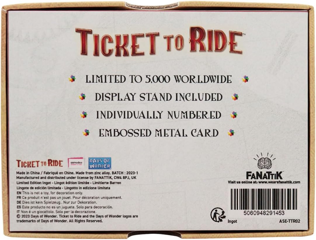 Ticket to Ride Trans America Express Ingot