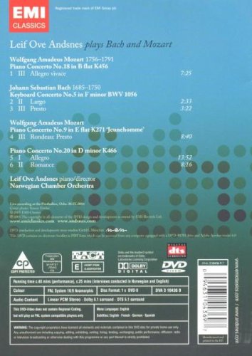 Leif Ove Andsnes Plays Bach And Mozart -Cl- -Dvd