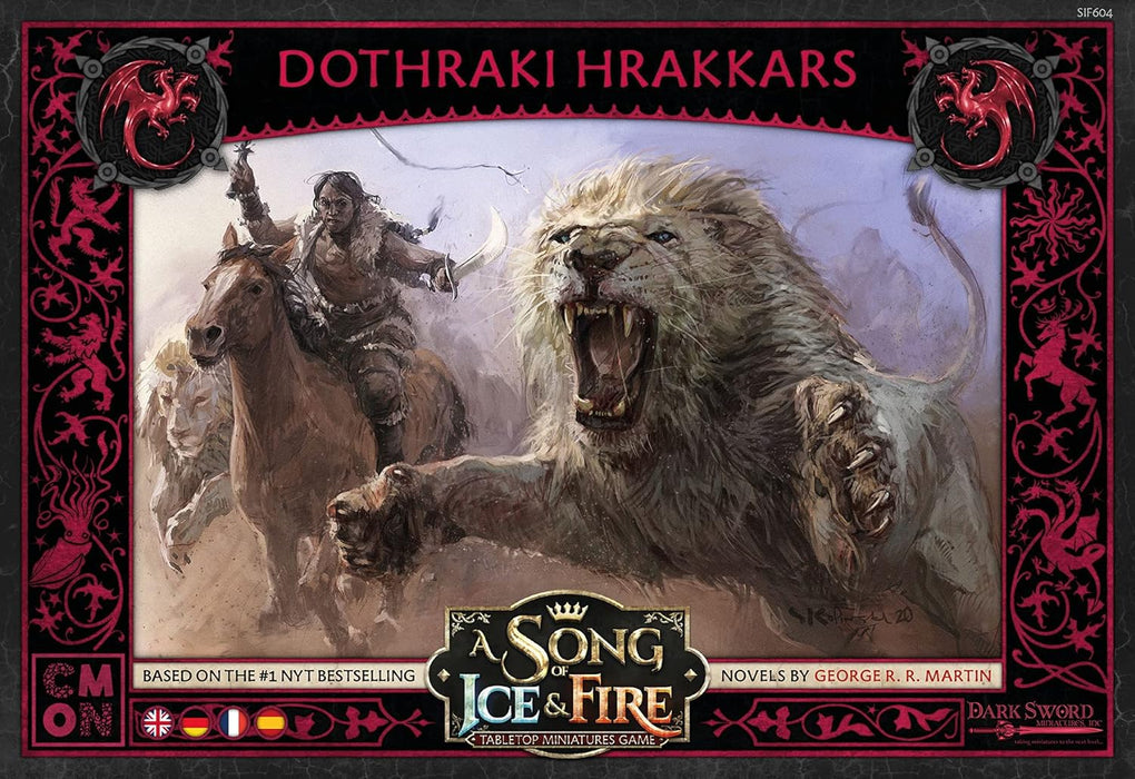 CMON | A Song of Ice & Fire - Hrakkars the Dothraki | Expansion | Tabletop | 2 Players | Ages 14+ | 45+ Minutes | German | Multilingual