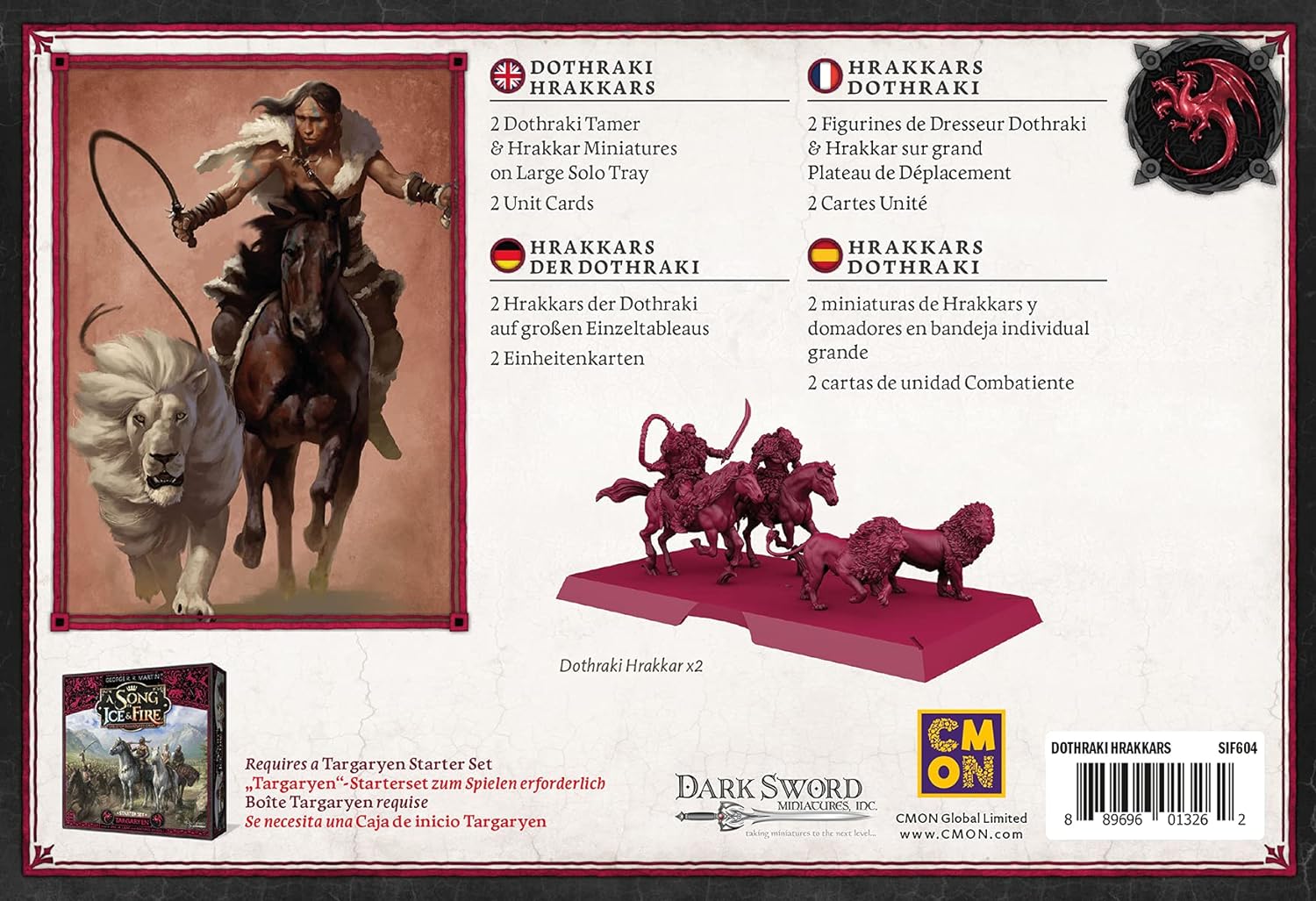 CMON | A Song of Ice & Fire - Hrakkars the Dothraki | Expansion | Tabletop | 2 Players | Ages 14+ | 45+ Minutes | German | Multilingual