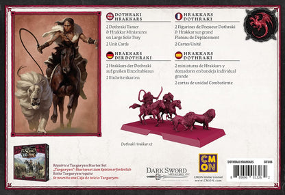 CMON | A Song of Ice & Fire - Hrakkars the Dothraki | Expansion | Tabletop | 2 Players | Ages 14+ | 45+ Minutes | German | Multilingual