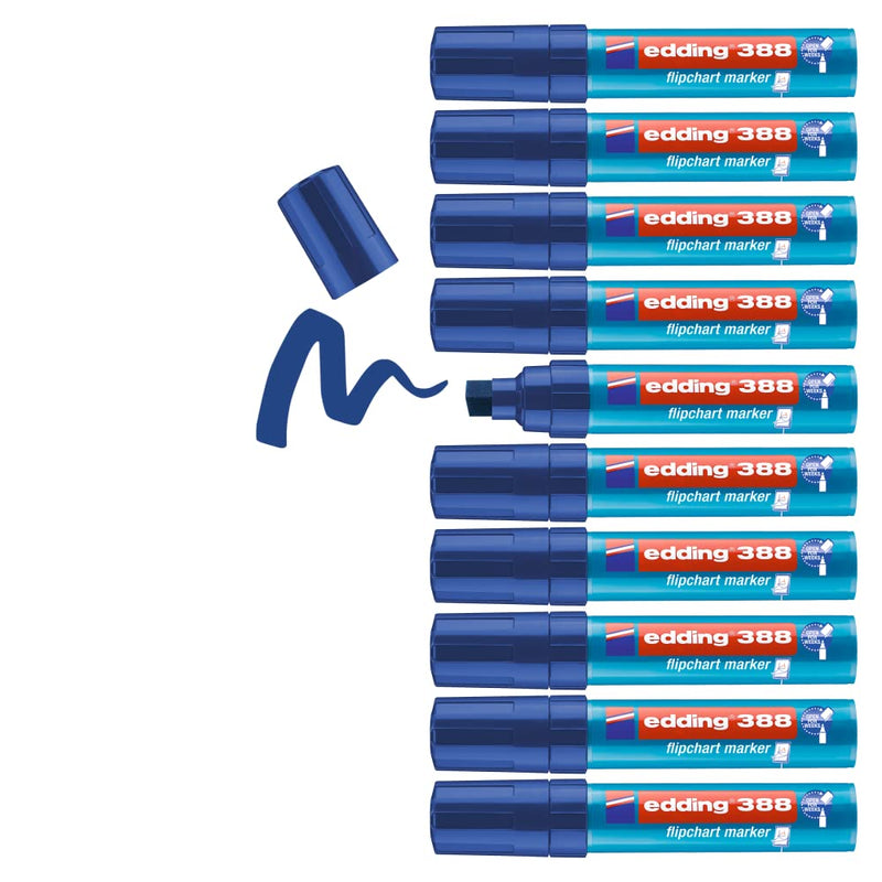 Edding Jumbo – Set di 10 pennarelli con punta a scalpello 4 a 12 mm