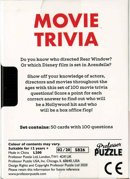 Professor Puzzle | Movie Trivia | Party Game | Ages 12+ | 2+ Players