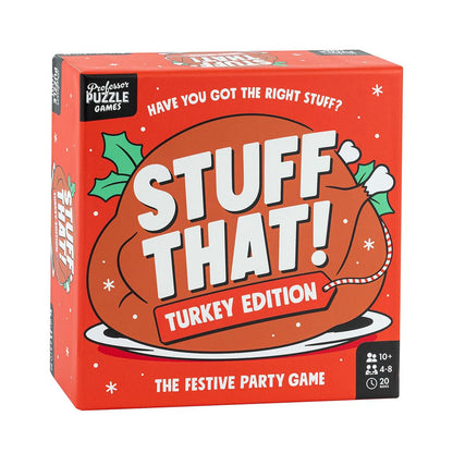 Professor Puzzle | Stuff That! Turkey Edition | Card Game | Ages 10+ | 4-8 Players | 20 Minutes Playing Time