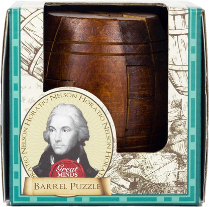 Professor Puzzle Nelson's Barrel Brain Teaser Puzzle 3D Wooden Puzzles/Brain Teaser Toy to develop problem solving skills.