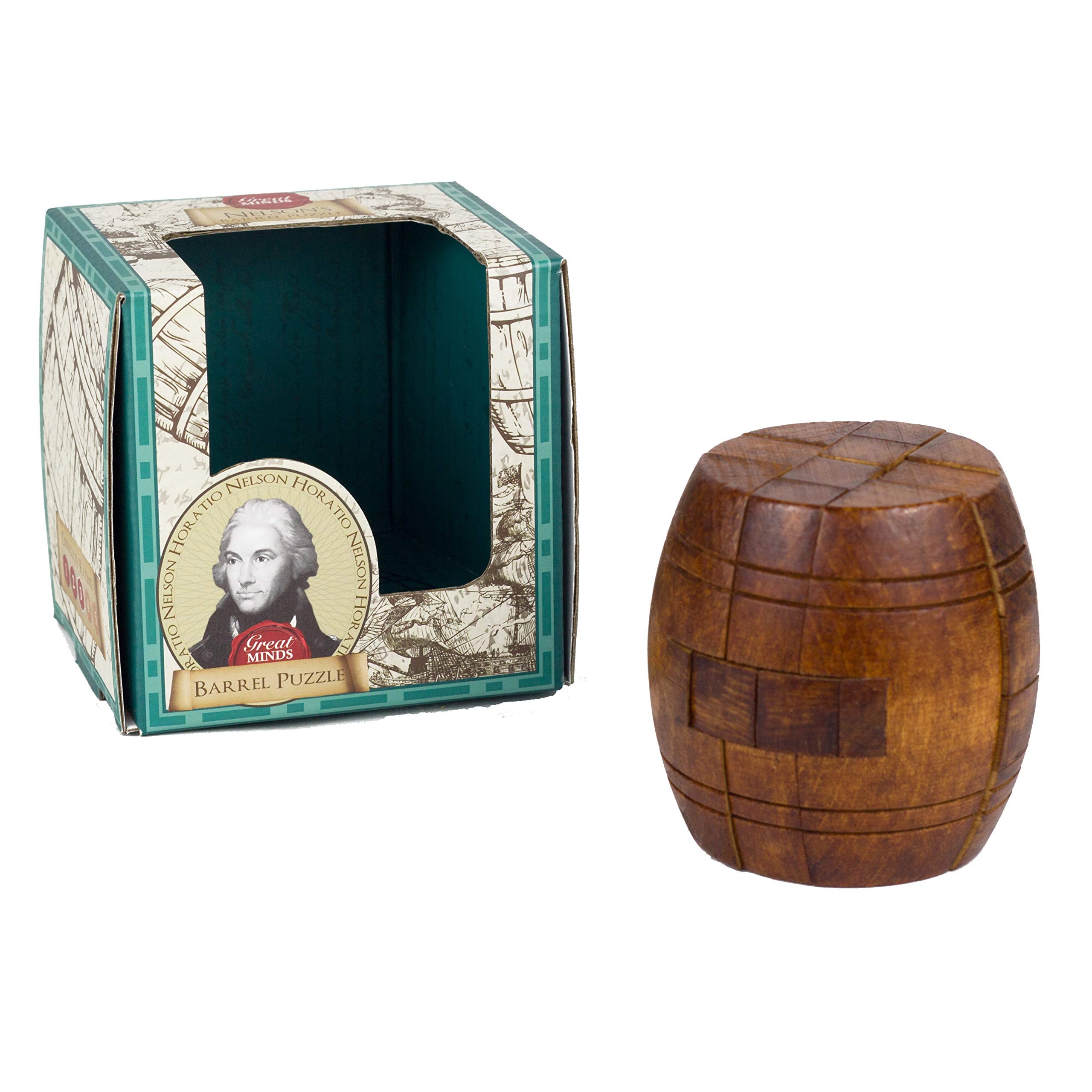 Professor Puzzle Nelson's Barrel Brain Teaser Puzzle 3D Wooden Puzzles/Brain Teaser Toy to develop problem solving skills.