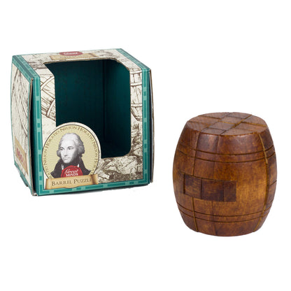 Professor Puzzle Nelson's Barrel Brain Teaser Puzzle 3D Wooden Puzzles/Brain Teaser Toy to develop problem solving skills.