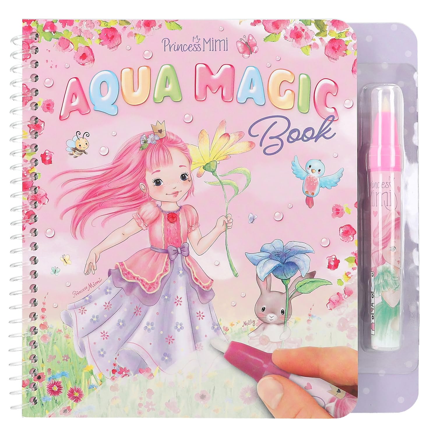 Depesche 12946 Mimi colorare Aqua Magic con Motivi di Principesse nascoste, Libro Creativo con 5 Pagine ricolorabili e Una Matita ad Acqua, Multicolore, 0012946