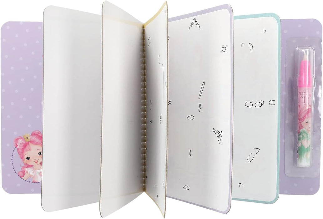 Depesche 12946 Mimi colorare Aqua Magic con Motivi di Principesse nascoste, Libro Creativo con 5 Pagine ricolorabili e Una Matita ad Acqua, Multicolore, 0012946
