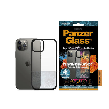 PanzerGlass Clear protective case with black edge for Apple iPhone 12 and for Apple iPhone 12 Pro