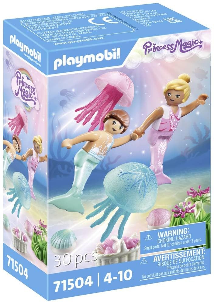 PLAYMOBIL Princess Magic 71504 Meerjungfrauen-Kinder mit Quallen ab 4 Jahren