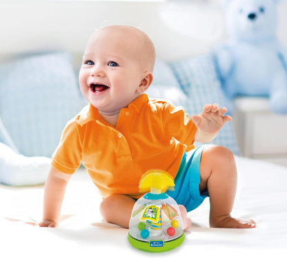 Clementoni Baby Infant Toys - Happy Friends Spinning Top - Press Spinner, Early Development & Activity Toys, Sensory Learning Toys, Gift Toddler 9 Months, 17895