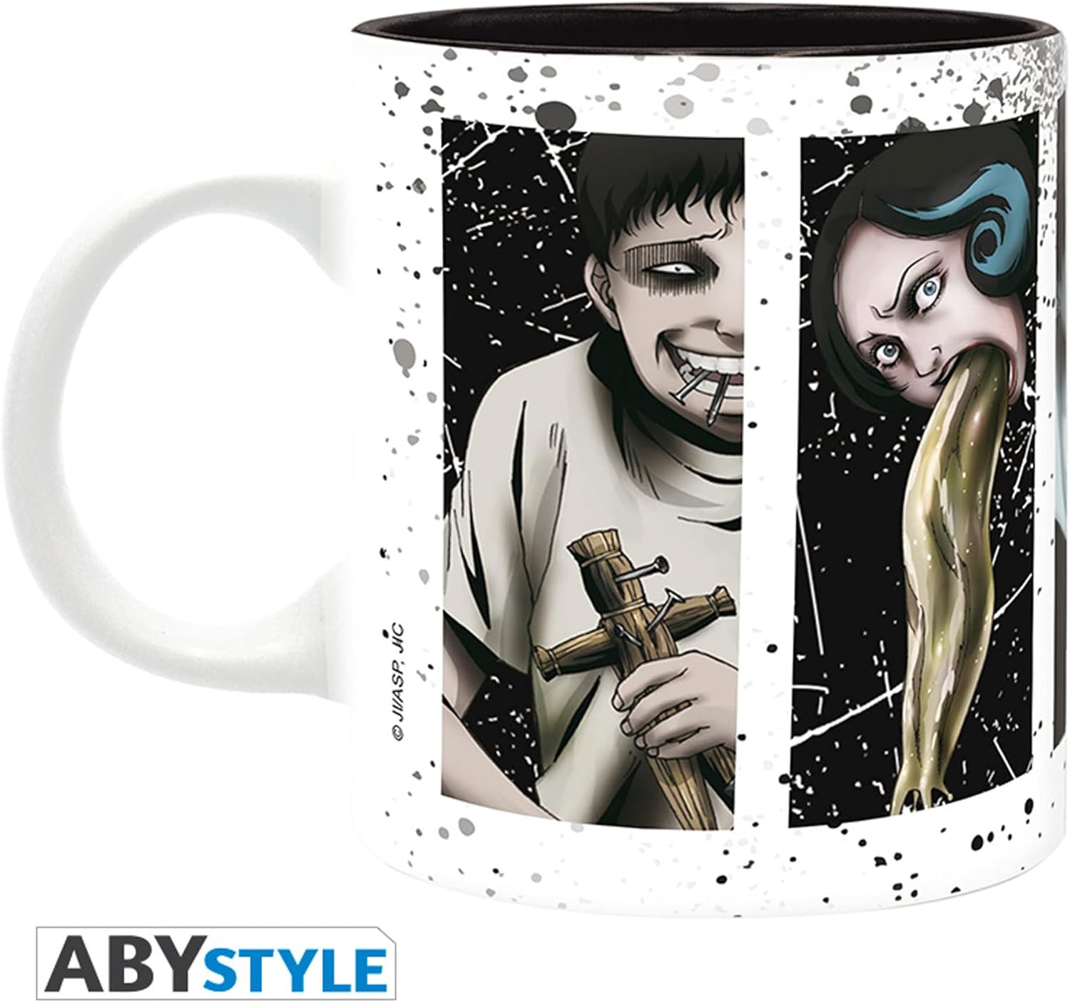 ABYstyle Junji Ito Tasse Collection - weiß/schwarz, bedruckt, 100 % Keramik, Fassungsvermögen ca. 320 ml., Z107445