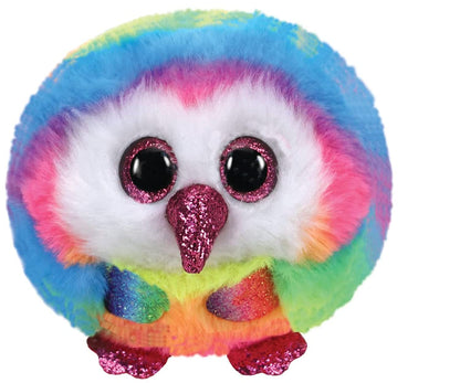 Ty UK Ltd 2005121 Owen Owl Puffies Plush Animal, Multicolor, 7cm
