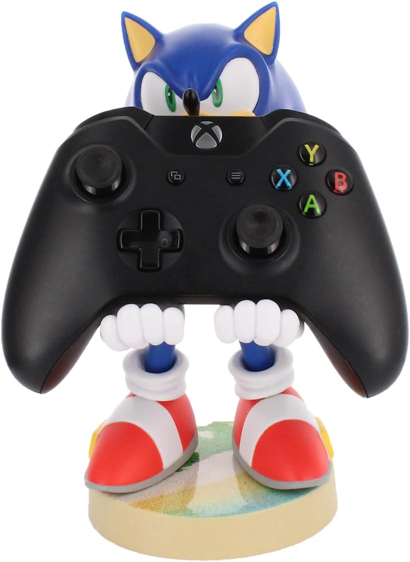 Cable Guys - Modern Sonic the Hedgehog Gaming Accessories Holder & Phone Holder for Controller (Xbox, Play Station, Nintendo Switch) & Phone (Iphone, Samsung Galaxy, Google Pixel