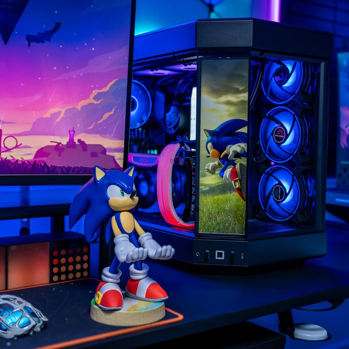 Cable Guys - Modern Sonic the Hedgehog Gaming Accessories Holder & Phone Holder for Controller (Xbox, Play Station, Nintendo Switch) & Phone (Iphone, Samsung Galaxy, Google Pixel