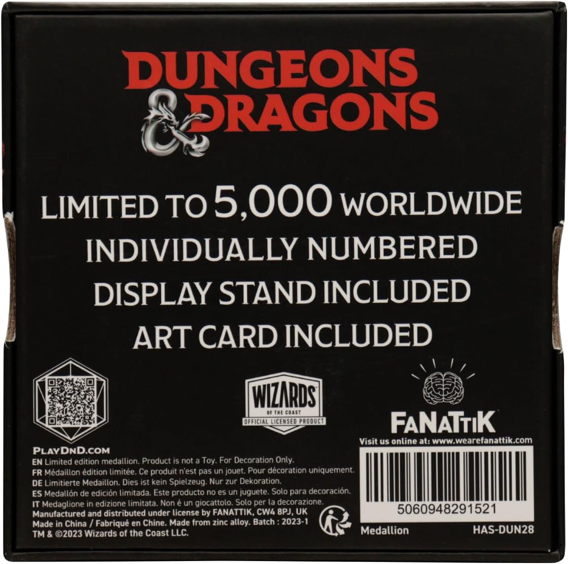 Dungeons & Dragons Limited Edition Talisman of Ultimate Evil Medallion and Art Card