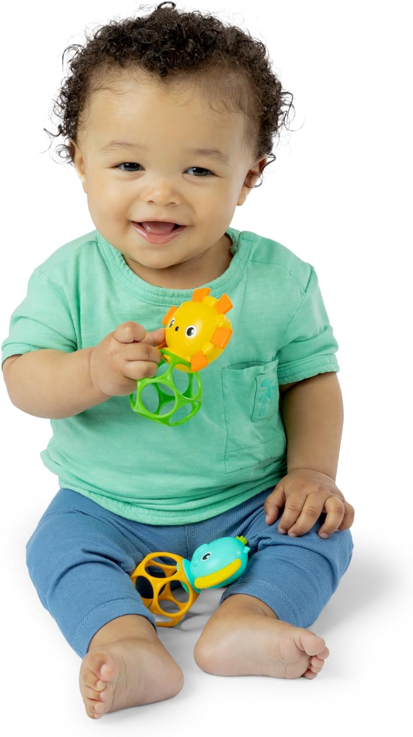 Bright Starts Oball Soother Pals Easy-Grasp Teether Toys, Unisex, Newborn and Up
