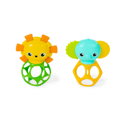 Bright Starts Oball Soother Pals Easy-Grasp Teether Toys, Unisex, Newborn and Up