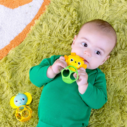 Bright Starts Oball Soother Pals Easy-Grasp Teether Toys, Unisex, Newborn and Up
