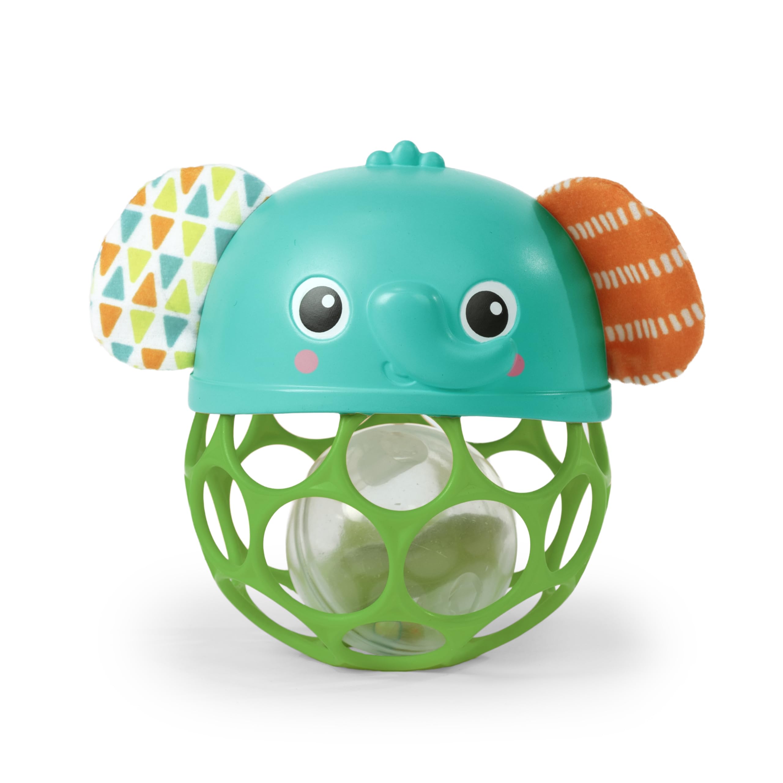 Bright Starts, Juguete de Elefante Musical y Luminoso fcil de agarrar Giggle & Glow, con tecnologa Oball, a Partir de recin Nacidos, Unisex
