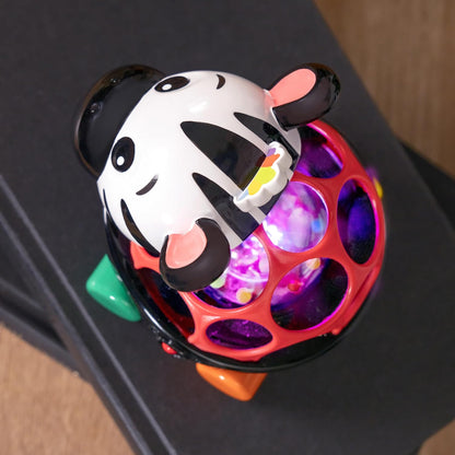 Baby Einstein Coche de Juguete y Pelota sonajero Curious Car de Zen, Luces, a Partir de Tres Meses, la Cebra Zen