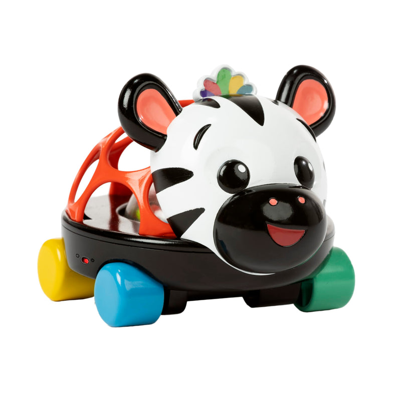 Baby Einstein Coche de Juguete y Pelota sonajero Curious Car de Zen, Luces, a Partir de Tres Meses, la Cebra Zen