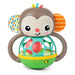 Bright Starts, Juguete sonajero Luminoso y Musical fcil de agarrar Giggle Monkey, tecnologa Oball, para Edades a Partir de 6 Meses, Unisex