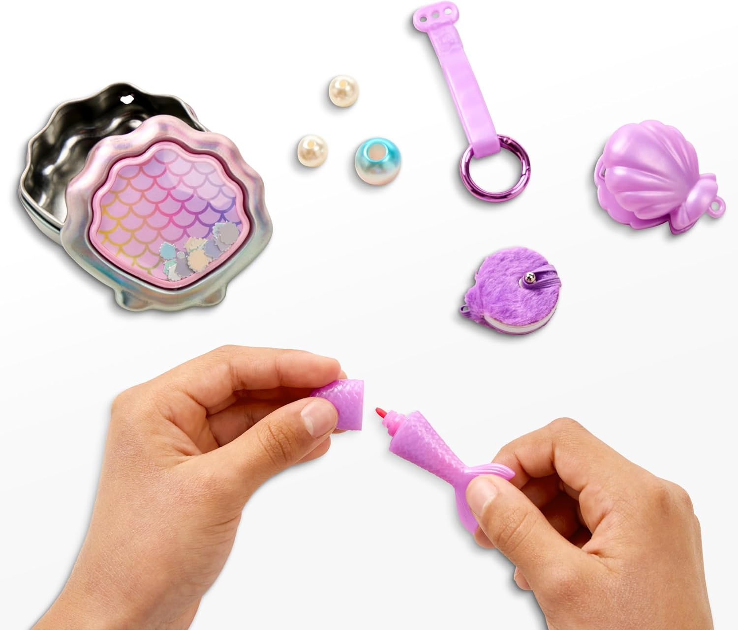 REAL LITTLES Tiny Tins | Comes with Only 1 - Real Metal Tins with 4 Adorable Charms With Micro Scale Real Working Stationery And Bag Tag Dangler | 6 Tiny Tins To Collect