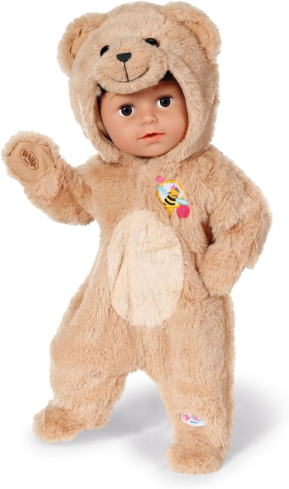 BABY born Bear Suit 836088 - Onesie Bear Outfit with Super Soft Material for 43cm Dolls - Suitable for Children from 3 Years Old
