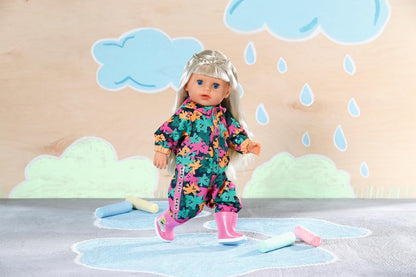BABY born Little Outdoor Onesie 836323 - Onesie with Matching Wellies for 36cm Doll - Easy for Kids to Dress Independently - Suitable for Children from 1 Years Old
