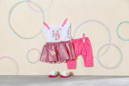 BABY born Little Everyday Outfit 836330 - Outfit with Matching Accessories for 36cm Dolls - Easy for Kids to Dress Independently - Suitable for Children from 1 Years Old