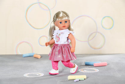 BABY born Little Everyday Outfit 836330 - Outfit with Matching Accessories for 36cm Dolls - Easy for Kids to Dress Independently - Suitable for Children from 1 Years Old