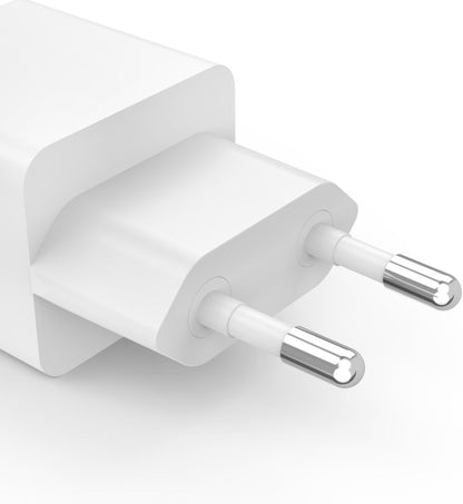 Hama Schnellladegerät, 1x USB-C PD, 1x USB-A QC, Mini-Ladegerät, 30 W, white USB charger Innenb