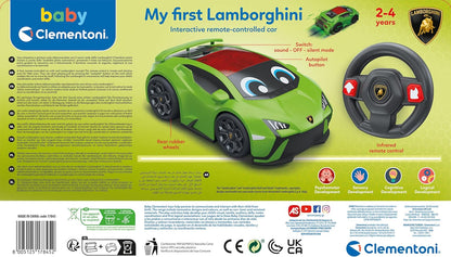 Clementoni- My First Lamborghini RC Car: Remote Control Toy Car, Lights & Sounds (24+ Months)